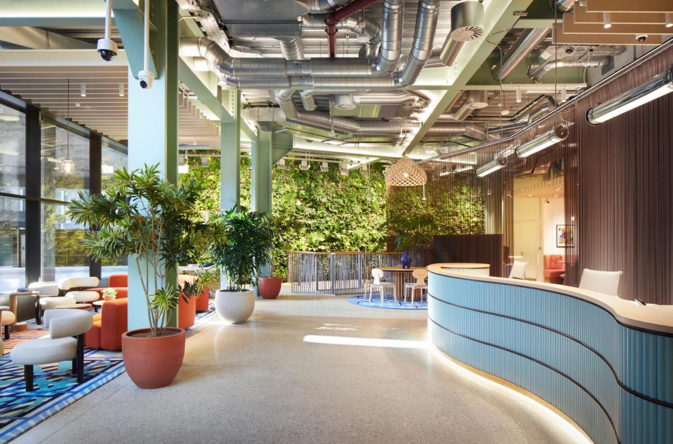 Reception area of Montacute Yards co-working space