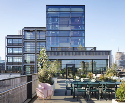 Building in London showing roof terrace